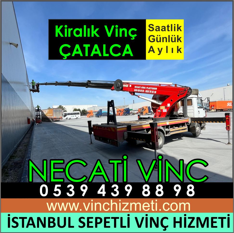 Necati Vinç – Çatalca Kiralık Vinç Hizmetleri Necati Vinç olarak, İstanbul’un hızla gelişen bölgelerinden biri olan Çatalca’da kapsamlı kiralık vinç çözümleri sunuyoruz. Yüksek katlı binalar ve büyük projeler için geniş bir vinç yelpazesi ile inşaat ve ağır yük taşıma ihtiyaçlarınıza profesyonel çözümler sağlıyoruz. Vinç Modellerimiz ve Özellikleri Çatalca’daki projeleriniz için çeşitli vinç modellerimizle hizmetinizdeyiz: Sepetli Vinçler: 18 metreden 75 metreye kadar erişim sağlayan sepetli vinçlerimiz, yüksek katlı binalara ve zorlu erişim gerektiren alanlara kolayca ulaşmanıza olanak tanır. Kamyon Üstü Hiab (Hi-Up) Vinçler: 8 tondan 80 tona kadar çeşitli kapasitelerde kamyon üstü vinçlerimiz, ağır yük taşıma işleriniz için idealdir. 30 Metre Sepetli Platform: Uzun mesafelerde yüksek güvenlik ve erişim kolaylığı sağlayan 30 metre sepetli platform vinçlerimiz, geniş alanlardaki işlerinizi destekler. Vinçlerin Kullanım Alanları Firmamızın sunduğu vinçlerin kullanım alanları oldukça geniştir: Toplu Konut İnşaatları: Büyük ölçekli konut projelerinizin ihtiyaçlarını karşılamak için yüksek kapasiteli vinçler. Yeni Yol Yapımı: Altyapı projelerinde etkili çözüm sağlayan güçlü vinçler. Sosyal Yaşam Alanları: Parklar, meydanlar ve diğer sosyal alanların inşası için ideal vinçler. Oteller ve Ticari Yapılar: Lüks otel inşaatları ve ticari projeler için uygun vinç çözümleri. Çatalca bölgesindeki inşaat projeleriniz için ihtiyaç duyduğunuz vinçleri kısa sürede temin edebilir, işlerinizi aksamadan ve güvenle tamamlayabilirsiniz. Çatalca Vinç Kiralama Fiyatları Kiralık vinç fiyatlarımız, vinç modeline, kapasitesine ve kiralama süresine göre değişiklik göstermektedir. Sepetli vinçler, kamyon üstü Hiab vinçler ve 30 metre sepetli platform vinçlerinin fiyatları, kullanım sürenize ve özel gereksinimlerinize göre belirlenir. Sektördeki köklü deneyimimiz ve uygun fiyat politikamız ile kaliteli hizmet sunmayı hedefliyoruz. Çatalca’da vinç kiralama ihtiyaçlarınız için bizimle iletişime geçerek detaylı bilgi alabilir ve ihtiyacınıza uygun vinçleri kiralayabilirsiniz.