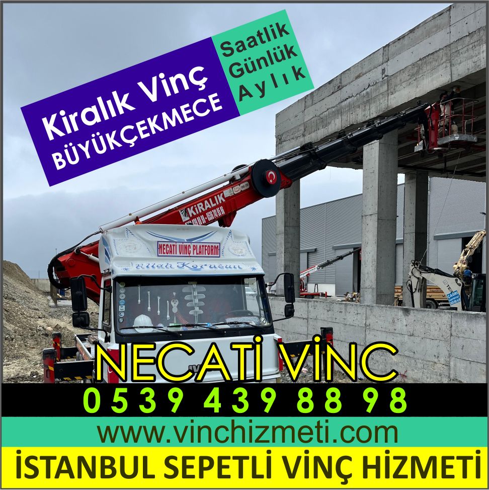 Necati Vinç – Çatalca Kiralık Vinç Hizmetleri Necati Vinç olarak, İstanbul’un hızla gelişen bölgelerinden biri olan Çatalca’da kapsamlı kiralık vinç çözümleri sunuyoruz. Yüksek katlı binalar ve büyük projeler için geniş bir vinç yelpazesi ile inşaat ve ağır yük taşıma ihtiyaçlarınıza profesyonel çözümler sağlıyoruz. Vinç Modellerimiz ve Özellikleri Çatalca’daki projeleriniz için çeşitli vinç modellerimizle hizmetinizdeyiz: Sepetli Vinçler: 18 metreden 75 metreye kadar erişim sağlayan sepetli vinçlerimiz, yüksek katlı binalara ve zorlu erişim gerektiren alanlara kolayca ulaşmanıza olanak tanır. Kamyon Üstü Hiab (Hi-Up) Vinçler: 8 tondan 80 tona kadar çeşitli kapasitelerde kamyon üstü vinçlerimiz, ağır yük taşıma işleriniz için idealdir. 30 Metre Sepetli Platform: Uzun mesafelerde yüksek güvenlik ve erişim kolaylığı sağlayan 30 metre sepetli platform vinçlerimiz, geniş alanlardaki işlerinizi destekler. Vinçlerin Kullanım Alanları Firmamızın sunduğu vinçlerin kullanım alanları oldukça geniştir: Toplu Konut İnşaatları: Büyük ölçekli konut projelerinizin ihtiyaçlarını karşılamak için yüksek kapasiteli vinçler. Yeni Yol Yapımı: Altyapı projelerinde etkili çözüm sağlayan güçlü vinçler. Sosyal Yaşam Alanları: Parklar, meydanlar ve diğer sosyal alanların inşası için ideal vinçler. Oteller ve Ticari Yapılar: Lüks otel inşaatları ve ticari projeler için uygun vinç çözümleri. Çatalca bölgesindeki inşaat projeleriniz için ihtiyaç duyduğunuz vinçleri kısa sürede temin edebilir, işlerinizi aksamadan ve güvenle tamamlayabilirsiniz. Çatalca Vinç Kiralama Fiyatları Kiralık vinç fiyatlarımız, vinç modeline, kapasitesine ve kiralama süresine göre değişiklik göstermektedir. Sepetli vinçler, kamyon üstü Hiab vinçler ve 30 metre sepetli platform vinçlerinin fiyatları, kullanım sürenize ve özel gereksinimlerinize göre belirlenir. Sektördeki köklü deneyimimiz ve uygun fiyat politikamız ile kaliteli hizmet sunmayı hedefliyoruz. Çatalca’da vinç kiralama ihtiyaçlarınız için bizimle iletişime geçerek detaylı bilgi alabilir ve ihtiyacınıza uygun vinçleri kiralayabilirsiniz.